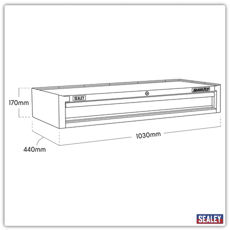 Sealey AP41119 Superline PRO® Heavy-Duty Mid-Box Tool Chest with Drawer - Red - AP41119 - Sealey Tools UK - Trade Counter Direct