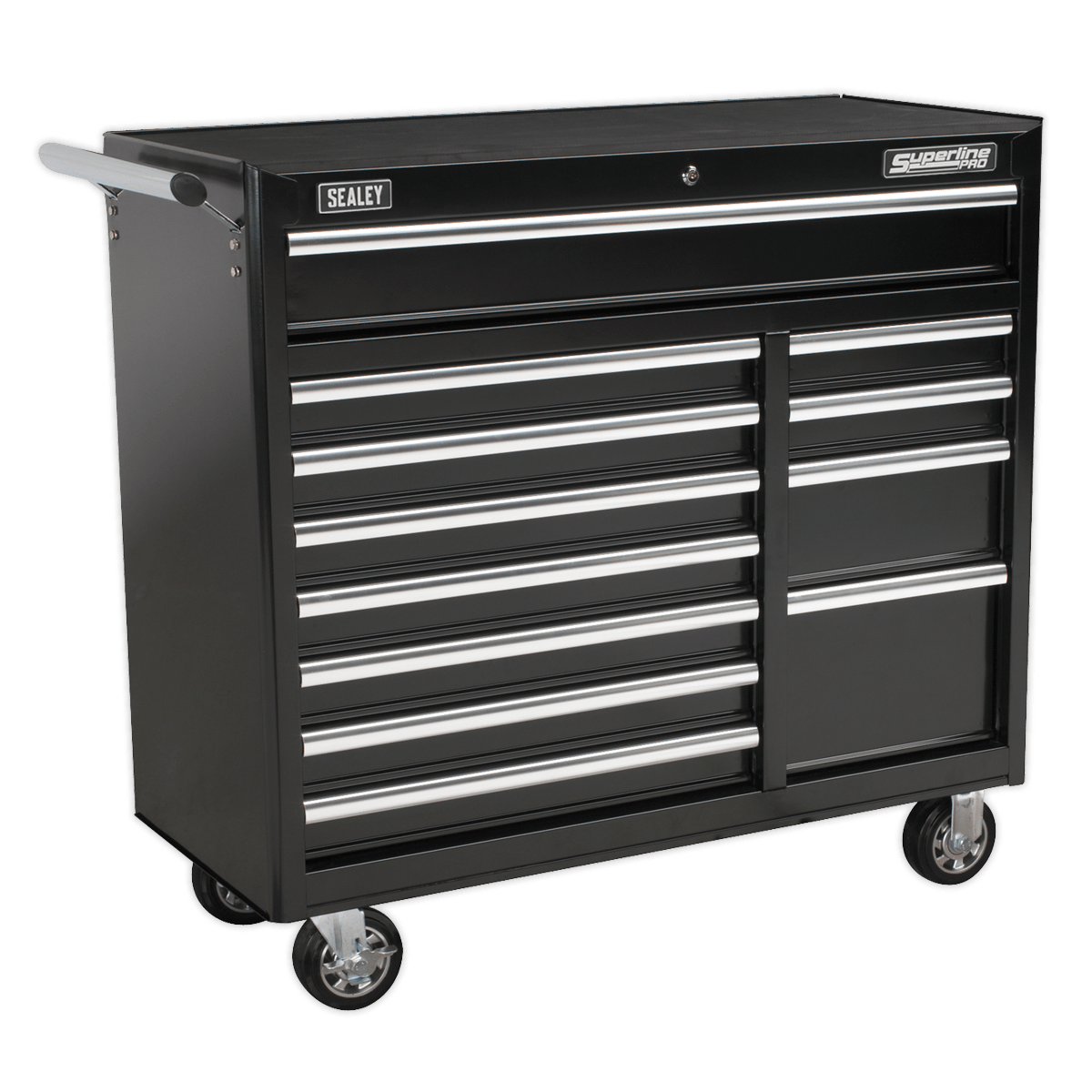 Sealey AP41120B Superline PRO® Heavy-Duty Rollcab 12 Drawer - Black - AP41120B - Sealey Tools UK - Trade Counter Direct