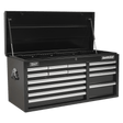 Sealey AP41149B Topchest 14 Drawer with Ball Bearing Slides Heavy - Duty - Black - AP41149B - Sealey Tools UK - Trade Counter Direct