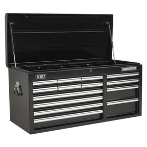 Sealey AP41149B Topchest 14 Drawer with Ball Bearing Slides Heavy - Duty - Black - AP41149B - Sealey Tools UK - Trade Counter Direct
