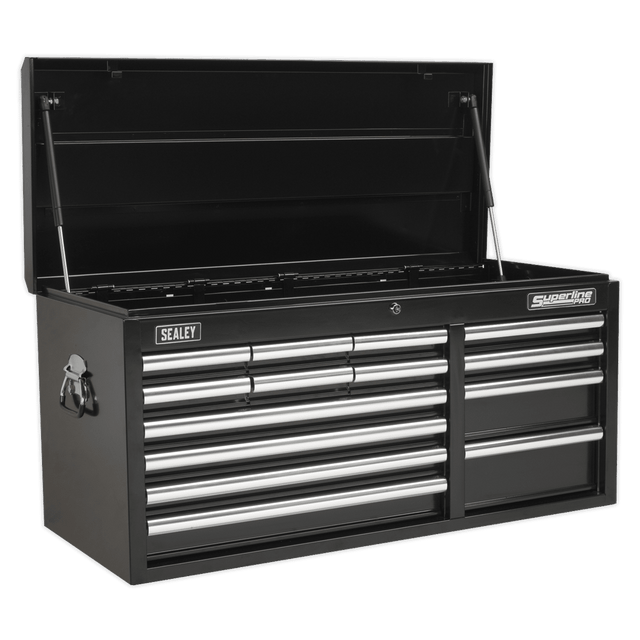 Sealey AP41149B Topchest 14 Drawer with Ball Bearing Slides Heavy - Duty - Black - AP41149B - Sealey Tools UK - Trade Counter Direct
