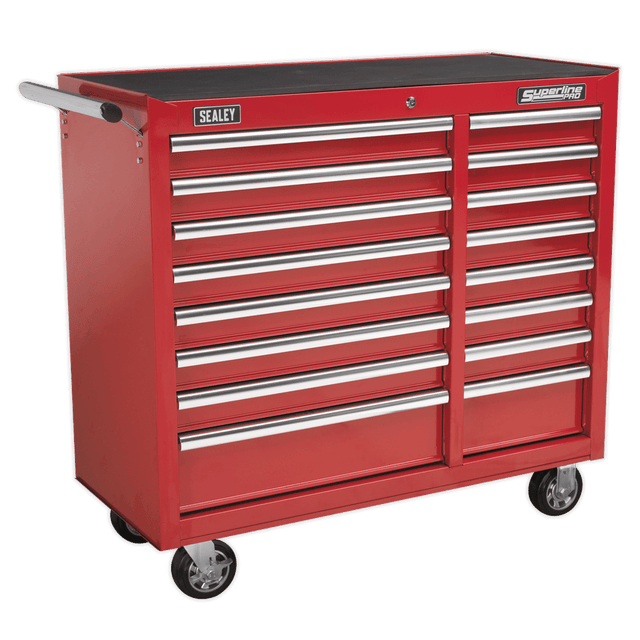 Sealey AP41169 Superline PRO® Heavy-Duty Rollcab 16 Drawer - Red - AP41169 - Sealey Tools UK - Trade Counter Direct