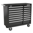 Sealey AP41169B Rollcab 16 Drawer with Ball Bearing Slides Heavy - Duty - Black - AP41169B - Sealey Tools UK - Trade Counter Direct