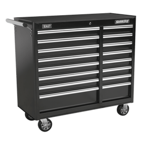 Sealey AP41169B Rollcab 16 Drawer with Ball Bearing Slides Heavy - Duty - Black - AP41169B - Sealey Tools UK - Trade Counter Direct