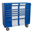 Sealey AP41206BWS Premier™ Retro Style Wide Rollcab 6 Drawer - Blue with White Stripes - AP41206BWS - Sealey Tools UK - Trade Counter Direct