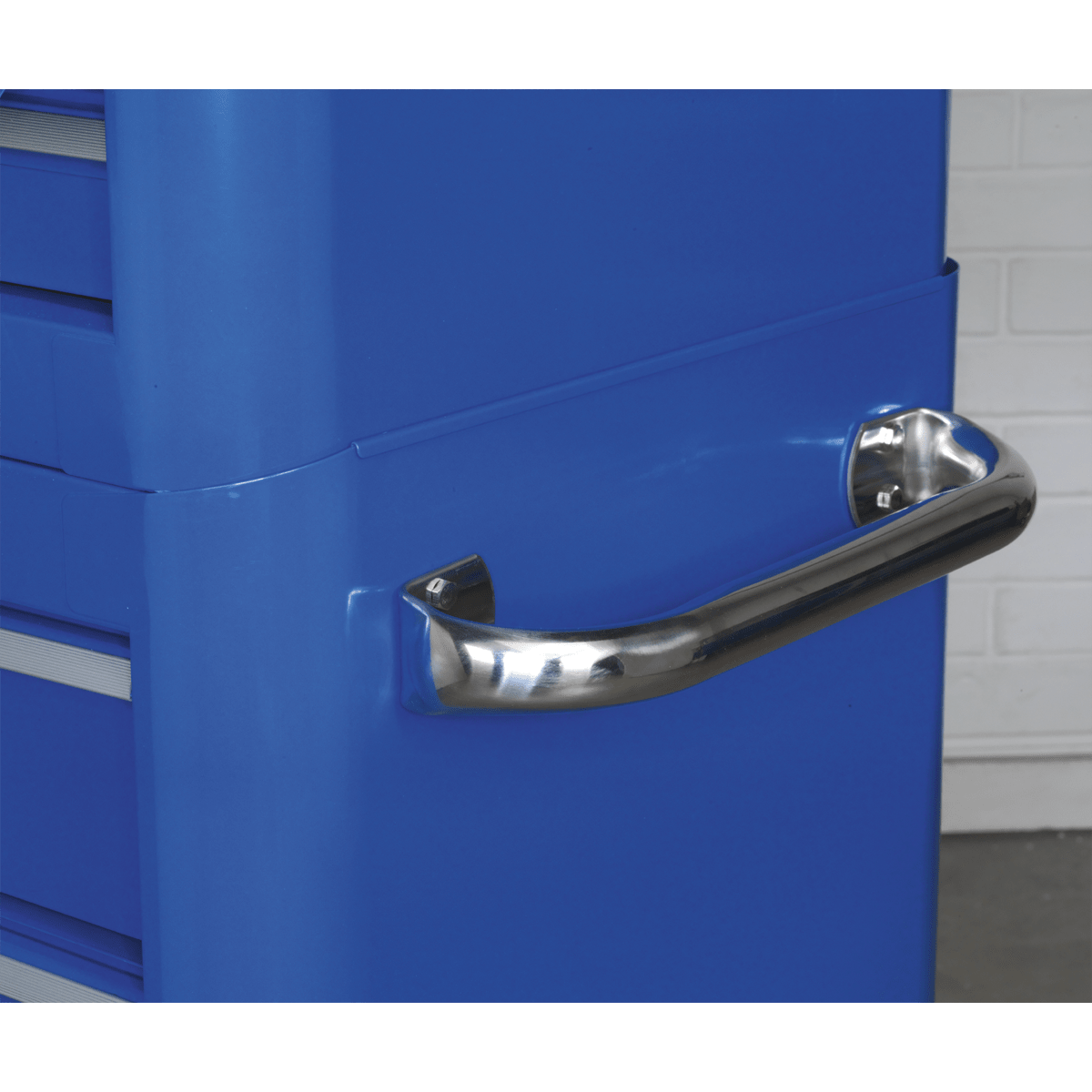 Sealey AP41COMBOBWS Premier™ Retro Style Wide Topchest & Rollcab Combination 10 Drawer Blue with White Stripes - AP41COMBOBWS - Sealey Tools UK - Trade Counter Direct