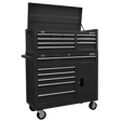 Sealey AP41STACKB American PRO® Topchest & Rollcab Combination 15 Drawer - Black - AP41STACKB - Sealey Tools UK - Trade Counter Direct