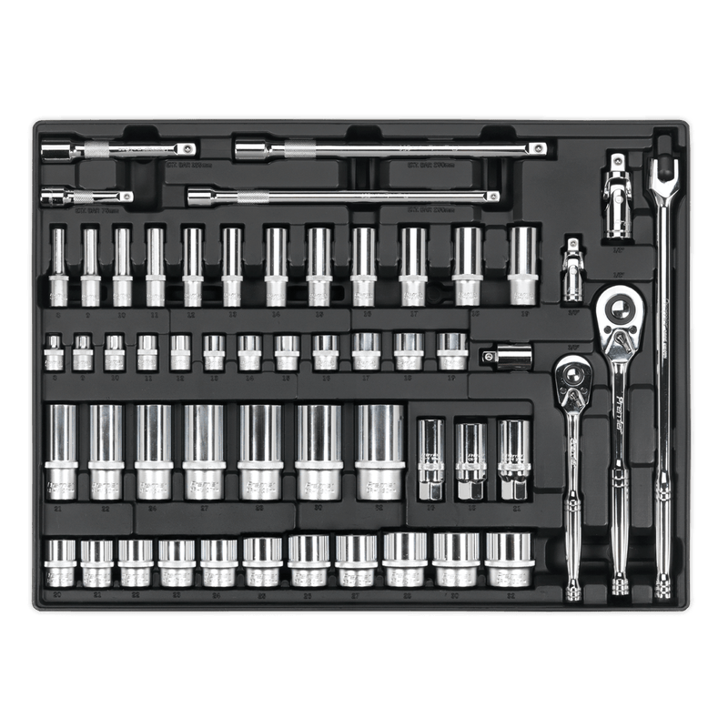 Sealey AP41STACKBCOMBO American PRO® Topchest & Rollcab Combination 15 Drawer with 117pc Tool Kit - Black - AP41STACKBCOMBO - Sealey Tools UK - Trade Counter Direct