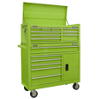 Sealey AP41STACKHV American PRO® Topchest & Rollcab Combination 15 Drawer - Green - AP41STACKHV - Sealey Tools UK - Trade Counter Direct
