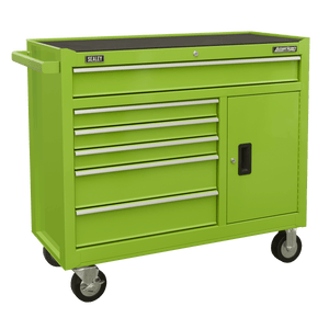 Sealey AP41STACKHVCOMBO American PRO® Topchest & Rollcab Combination 15 Drawer with 117pc Tool Kit- Green - AP41STACKHVCOMBO - Sealey Tools UK - Trade Counter Direct