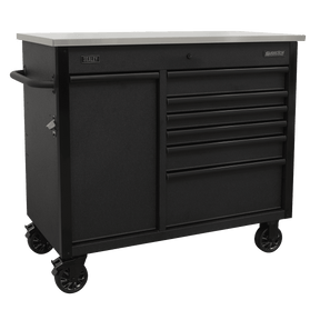 Sealey AP4206BE Mobile Tool Cabinet 1120mm with Power Tool Charging Drawer - AP4206BE - Sealey Tools UK - Trade Counter Direct