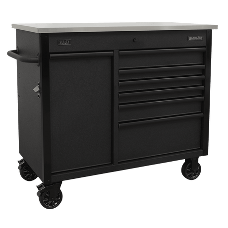 Sealey AP4206BE Mobile Tool Cabinet 1120mm with Power Tool Charging Drawer - AP4206BE - Sealey Tools UK - Trade Counter Direct