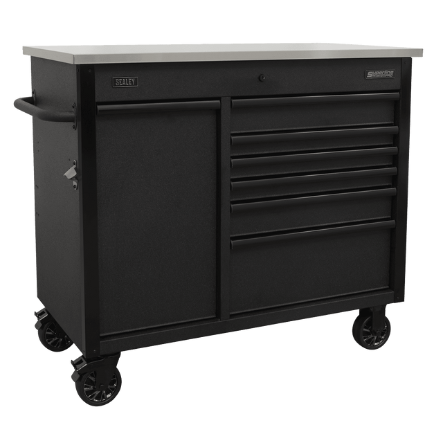 Sealey AP4206BE Mobile Tool Cabinet 1120mm with Power Tool Charging Drawer - AP4206BE - Sealey Tools UK - Trade Counter Direct
