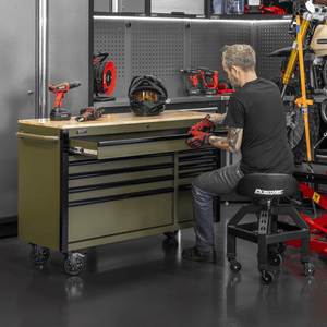 Sealey AP5210KBE Superline PRO® Mobile Trolley with Wooden Worktop & Power Bar 10 Drawer 1320mm - AP5210KBE - Sealey Tools UK - Trade Counter Direct