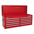 Sealey AP5210T Superline PRO® Topchest 10 Drawer - Red - AP5210T - Sealey Tools UK - Trade Counter Direct