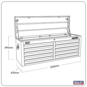 Sealey AP5210T Superline PRO® Topchest 10 Drawer - Red - AP5210T - Sealey Tools UK - Trade Counter Direct