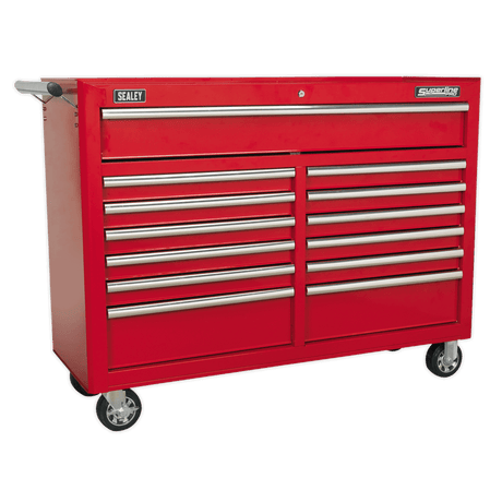 Sealey AP5213T Superline PRO® Rollcab 13 Drawer - Red - AP5213T - Sealey Tools UK - Trade Counter Direct