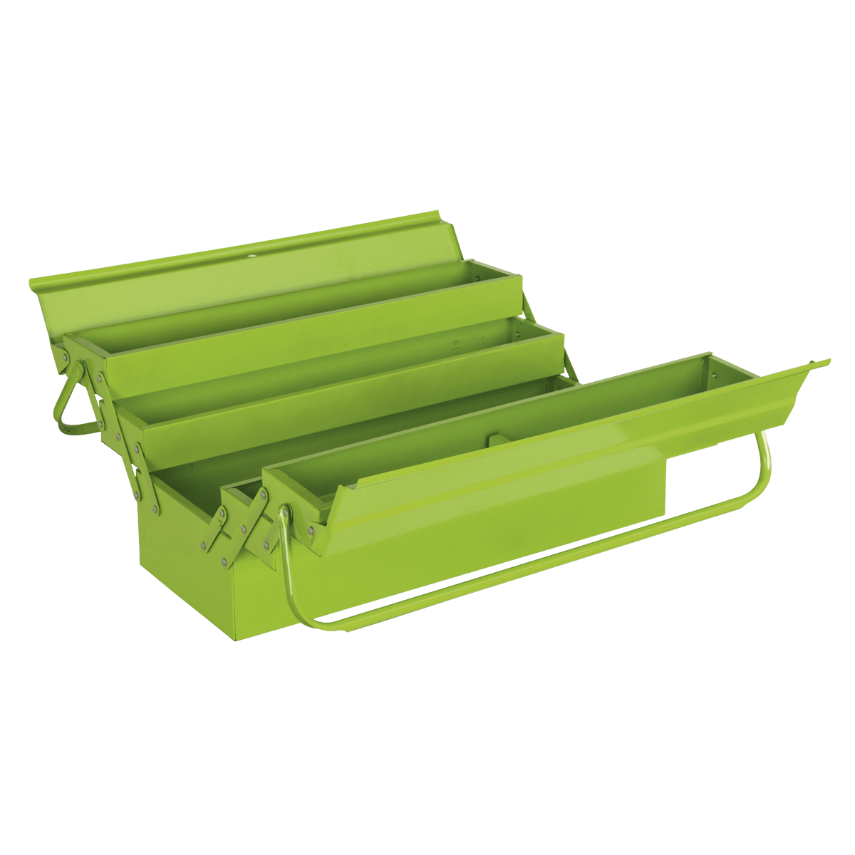 Sealey AP521HV Cantilever Toolbox 4 Tray 530mm Hi - Vis Green - AP521HV - Sealey Tools UK - Trade Counter Direct