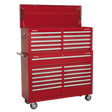 Sealey AP52COMBO1 Tool Chest Combination 23 Drawer with Ball Bearing Slides - Red - AP52COMBO1 - Sealey Tools UK - Trade Counter Direct