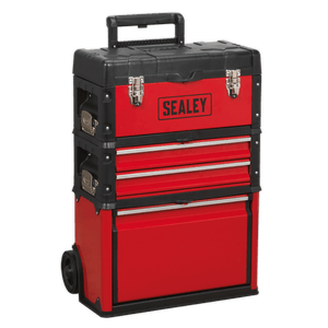 Sealey AP548 Mobile Steel/Composite Toolbox with 3 Compartments - AP548 - Sealey Tools UK - Trade Counter Direct