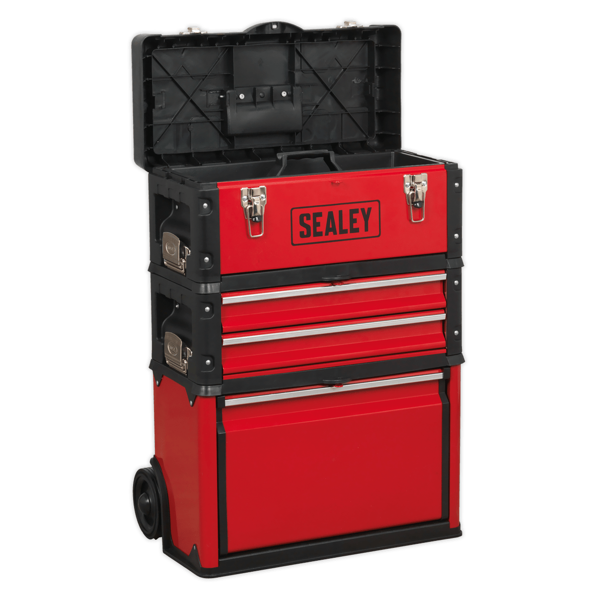 Sealey AP548 Mobile Steel/Composite Toolbox with 3 Compartments - AP548 - Sealey Tools UK - Trade Counter Direct
