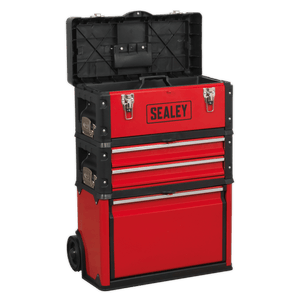 Sealey AP548 Mobile Steel/Composite Toolbox with 3 Compartments - AP548 - Sealey Tools UK - Trade Counter Direct
