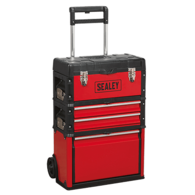 Sealey AP548 Mobile Steel/Composite Toolbox with 3 Compartments - AP548 - Sealey Tools UK - Trade Counter Direct