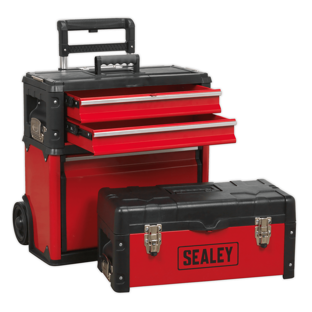 Sealey AP548 Mobile Steel/Composite Toolbox with 3 Compartments - AP548 - Sealey Tools UK - Trade Counter Direct