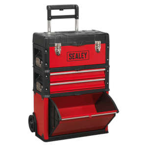 Sealey AP548 Mobile Steel/Composite Toolbox with 3 Compartments - AP548 - Sealey Tools UK - Trade Counter Direct