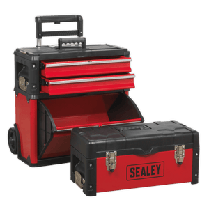 Sealey AP548 Mobile Steel/Composite Toolbox with 3 Compartments - AP548 - Sealey Tools UK - Trade Counter Direct