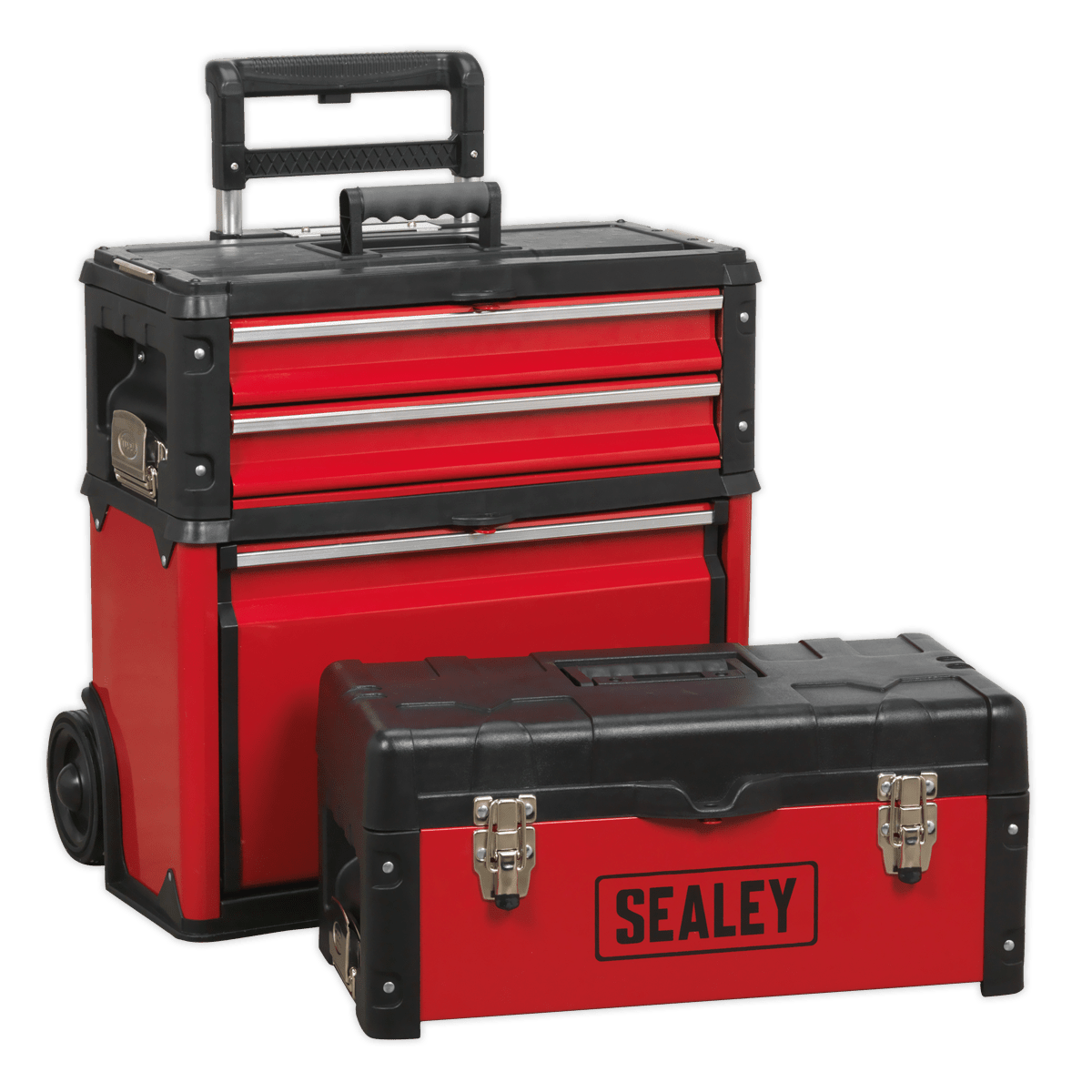 Sealey AP548 Mobile Steel/Composite Toolbox with 3 Compartments - AP548 - Sealey Tools UK - Trade Counter Direct