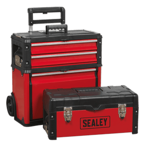 Sealey AP548 Mobile Steel/Composite Toolbox with 3 Compartments - AP548 - Sealey Tools UK - Trade Counter Direct