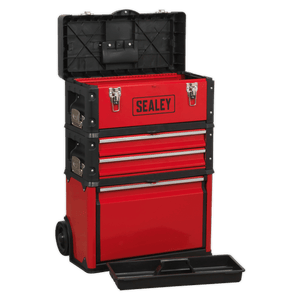 Sealey AP548 Mobile Steel/Composite Toolbox with 3 Compartments - AP548 - Sealey Tools UK - Trade Counter Direct