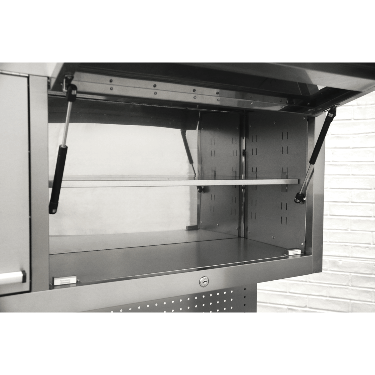 Sealey AP5520SS Premier™ Mobile Stainless Steel Tool Cabinet 10 Drawer with Backboard & 2 Wall Cupboards - AP5520SS - Sealey Tools UK - Trade Counter Direct
