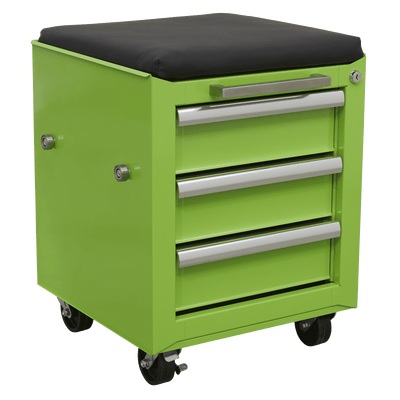 Sealey AP556CSHV Rollcab 3 Drawer & Utility Seat - AP556CSHV - Sealey Tools UK - Trade Counter Direct