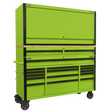 Sealey AP6115BECOMBO1 Superline PRO® Black Edition Mobile Trolley with Wooden Worktop, Hutch & 2 Drawer Riser 15 Drawer 1549mm - AP6115BECOMBO1 - Sealey Tools UK - Trade Counter Direct