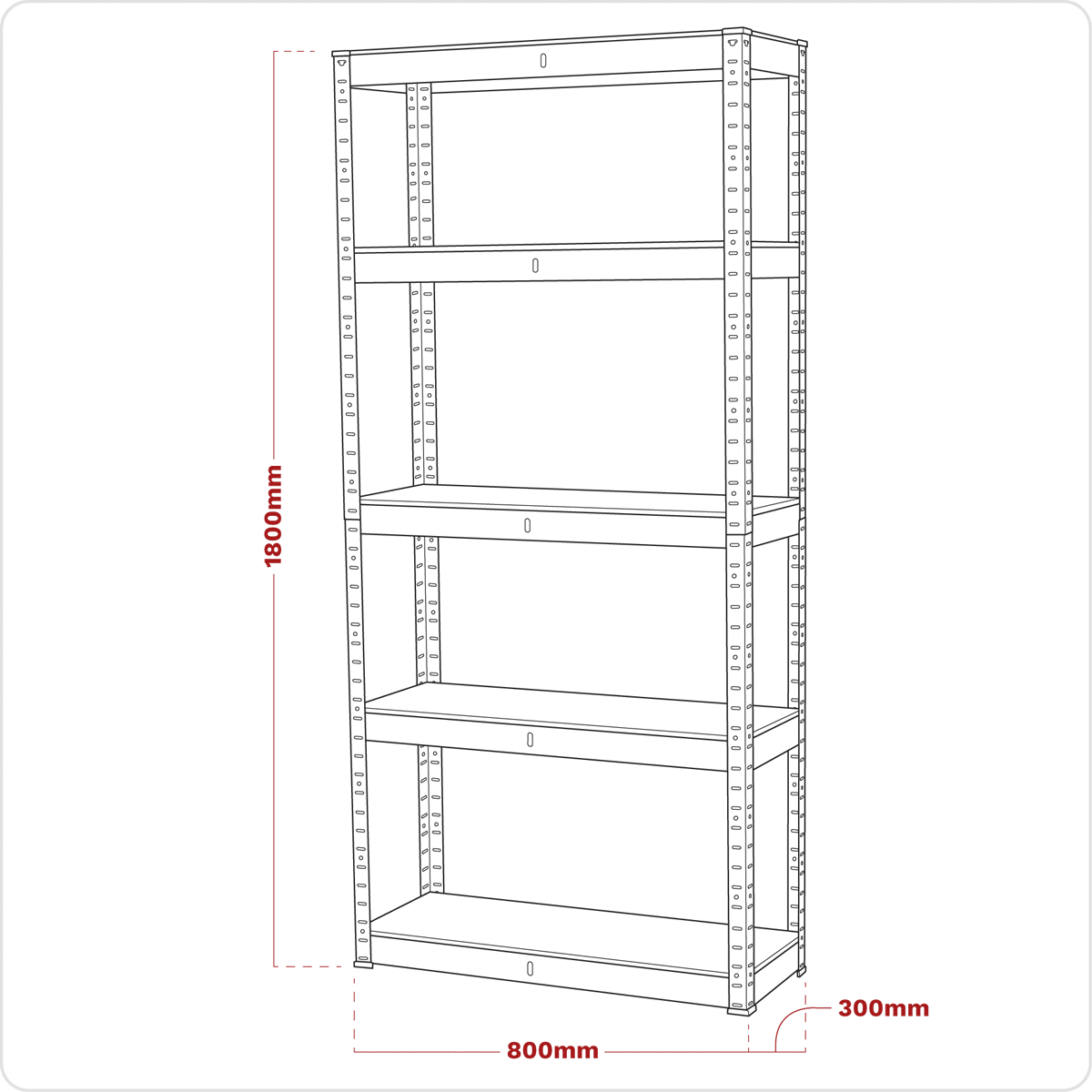 Sealey AP6150 Racking Unit with 5 Shelves 150kg Capacity Per Level - AP6150 - Sealey Tools UK - Trade Counter Direct