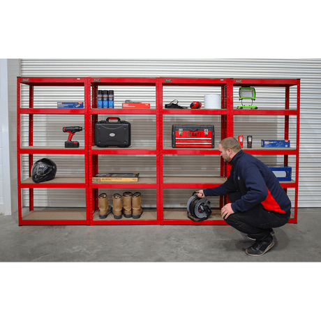 Sealey AP6150COMBO Racking Unit with 5 Shelves 150kg Capacity Per Level - Set of 4 - AP6150COMBO - Sealey Tools UK - Trade Counter Direct