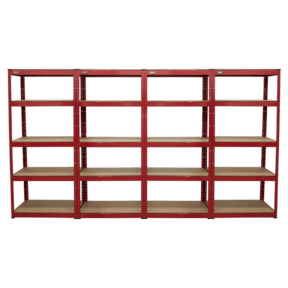 Sealey AP6150COMBO Racking Unit with 5 Shelves 150kg Capacity Per Level - Set of 4 - AP6150COMBO - Sealey Tools UK - Trade Counter Direct