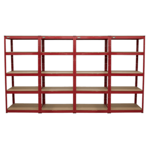 Sealey AP6150COMBO Racking Unit with 5 Shelves 150kg Capacity Per Level - Set of 4 - AP6150COMBO - Sealey Tools UK - Trade Counter Direct
