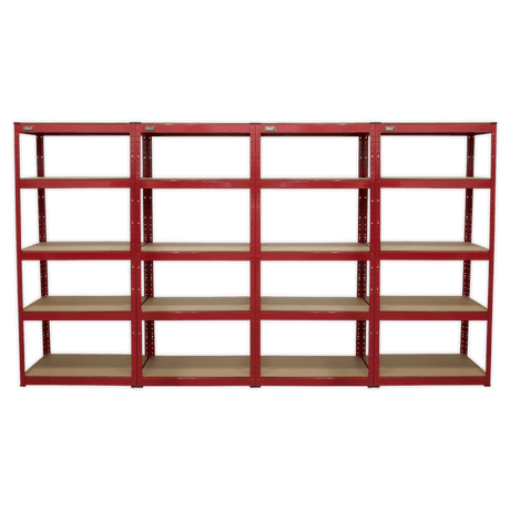 Sealey AP6150COMBO Racking Unit with 5 Shelves 150kg Capacity Per Level - Set of 4 - AP6150COMBO - Sealey Tools UK - Trade Counter Direct