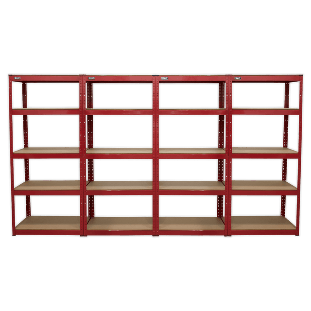Sealey AP6150COMBO Racking Unit with 5 Shelves 150kg Capacity Per Level - Set of 4 - AP6150COMBO - Sealey Tools UK - Trade Counter Direct