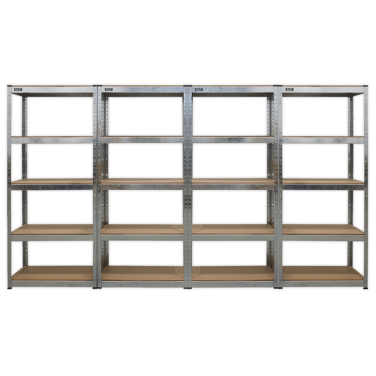 Sealey AP6150GSCOMBO Racking Unit 5 Shelf 150kg Capacity Per Level - Set of 4 - AP6150GSCOMBO - Sealey Tools UK - Trade Counter Direct