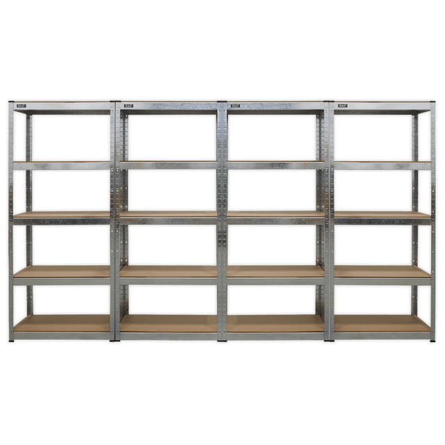 Sealey AP6150GSCOMBO Racking Unit 5 Shelf 150kg Capacity Per Level - Set of 4 - AP6150GSCOMBO - Sealey Tools UK - Trade Counter Direct
