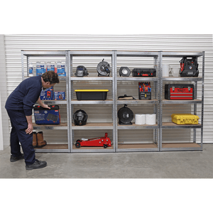 Sealey AP6150GSCOMBO Racking Unit 5 Shelf 150kg Capacity Per Level - Set of 4 - AP6150GSCOMBO - Sealey Tools UK - Trade Counter Direct