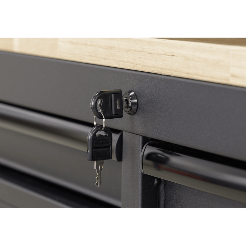 Sealey AP6203BE Superline PRO® Black Edition Top Hutch & 2 Drawer Riser 1549mm - AP6203BE - Sealey Tools UK - Trade Counter Direct