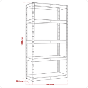 Sealey AP6350 Racking Unit with 5 Shelves 350kg Capacity Per Level - AP6350 - Sealey Tools UK - Trade Counter Direct