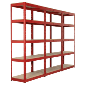 Sealey AP6350COMBO1 Racking Unit with 5 Shelves 350kg Capacity Per Level - Set of 3 - AP6350COMBO1 - Sealey Tools UK - Trade Counter Direct