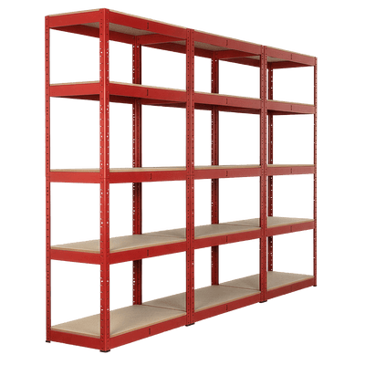 Sealey AP6350COMBO1 Racking Unit with 5 Shelves 350kg Capacity Per Level - Set of 3 - AP6350COMBO1 - Sealey Tools UK - Trade Counter Direct
