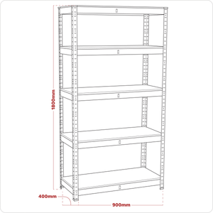 Sealey AP6350GS Racking Unit with 5 Shelves 350kg Capacity Per Level - AP6350GS - Sealey Tools UK - Trade Counter Direct